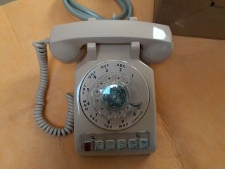 Vintage Nos Itt Multi Line Telephone Rotary Beige In Color