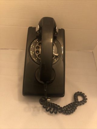 Vintage Black Western Electric Bell System Rotary Wall Phone 554