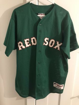 Vintage Majestic Boston Red Sox David Ortiz 34 Baseball Jersey Mens L Sewn Guc