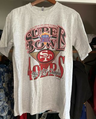 Vintage San Francisco 49ers Bowl Xxix Champions 1994 T Shirt Size Medium
