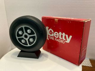 Getty Oil Tire Promotional AM Radio w/BOX & STAND 3