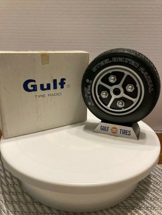 Gulf Oil Tire Promotional Am Radio W/ Box & Stand
