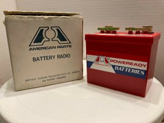 American Parts " Poweready " Car Battery Promotional Am Radio W/box