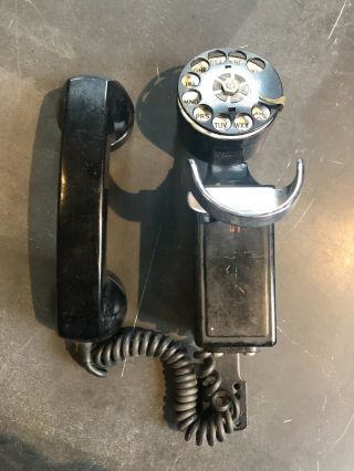 Vintage Bell System Wall Spacesaver Rotary Dial Telephone Western Electric Co