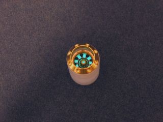 7/8 " Custom Lightsaber Blade Plug Mechanical Design Gold Multi Ring Glow