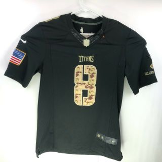Nike Nfl Apparel Mens Marcus Mariota Titans Jersey Camo Salute The Troops Size M