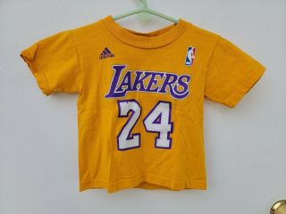 Baby Toddler Adidas Nba Los Angeles Lakers 24 Kobe Bryant Jersey T Shirt Sz 2t