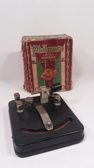 Vintage Philmore Little Wonder Radio Crystal Set