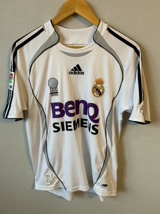 Real Madrid 2006 2007 Home Football Shirt Soccer Jersey Adidas 060879 Size Young