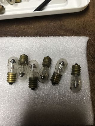 6 Miniature Neon Bulb,  Ne - 45,  T4 1/2,  120v