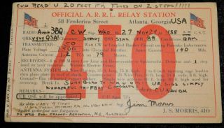 1924 Radio Qsl Card - 4io - Atlanta,  Georgia,  U.  S.  A.  - Ham Radio