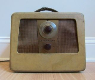 Vintage Sylvania Tube Radio Model 430l Am Rare Portable 1930 