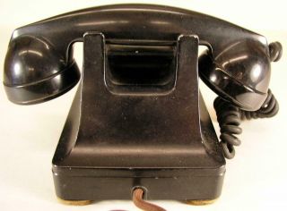 Antique Western Electric 302 Metal Body Desk Telephone With Rotary Dial 2