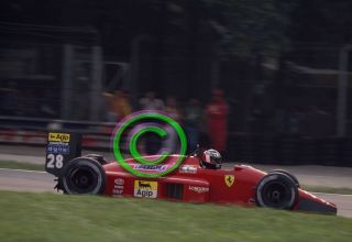 Racing 35mm Slide F1 Gerhard Berger - Ferrari 1987 Italy Formula 1