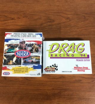 Nhra Press Pass Trading Card Box Set  & 94 Action Packed Drag Racing Set