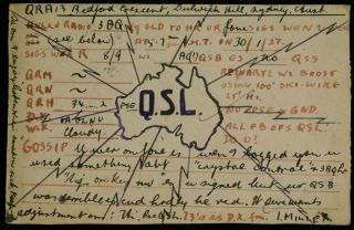 1927 Radio Qsl Card - Qra13 - Dulwich Hill,  Sydney Australia - Ham Radio