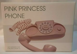Mini Pink Princess Phone Landlines Push Button Fully Functional
