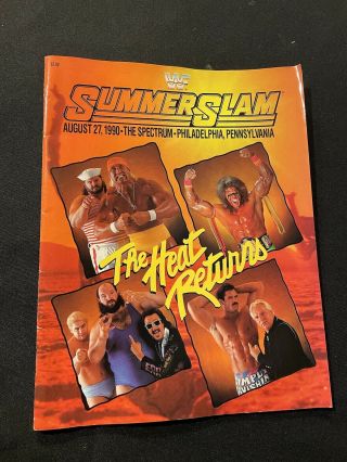 Wwf/wwe Summer Slam 1990 Official Program Hulk Hogan Ultimate Warrior Brett Hart
