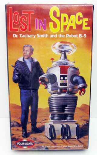 1999 Polar Lights Lost In Space Model Dr Zachary Smith & Robot B - 9