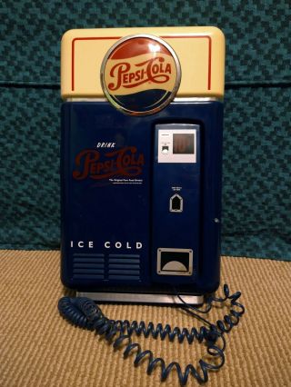 Ships Pepsi - Cola Wall Corded Telephone Soda Vending Machine Pepsi