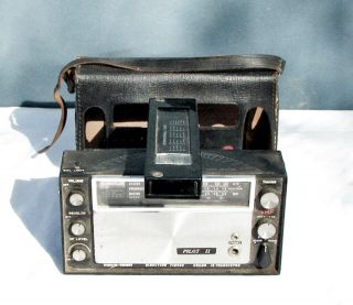 Vintage Nova - Tech Pilot Ii Direction Finder 4 Band 12 Transistor Radio With Case