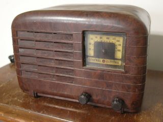 Ge General Electric H - 600 U Bakelite Back Am Radio 1939