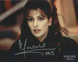 Star Trek Marina Sirtis Deanna Troi 3 Hand Signed Last One