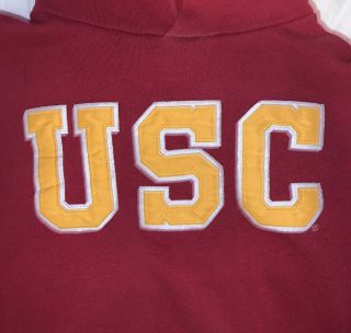 Vintage Russell Athletic USC Trojans Hoodie Sweatshirt Size Men’s M 2