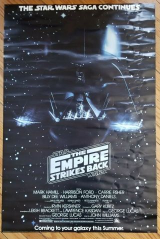 1979 Star Wars Empire Strikes Back Poster Darth Vader Ptw532 24 " X36 "