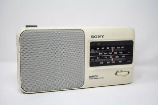 Rare Sony Icf - 790s 2 Band Portable Radio Fm/mw/sw Vintage 1998 Vgc