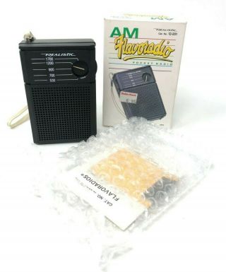 Vintage Radio Shack 12 - 201 Pocket Radio Am Realistic Flavoradio Nos
