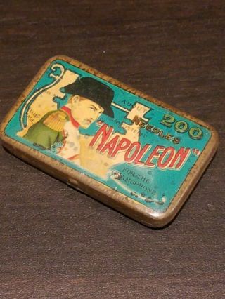 Japanese Gramophone Phonograph Needle Tin Nadeldose Napoleon