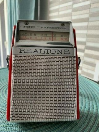 1962 REALTONE TR - 970 TRANSISTOR RADIO - - RED & PLAYBOY 8 TRANSISTOR RADIO 2