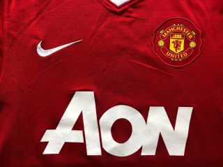 Manchester United 2010 - 2011 Nike Home Football Soccer Shirt Jersey Size S 3