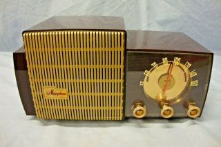 Vintage General Electric Am Tube Radio Model 431 Musaphonic Plays