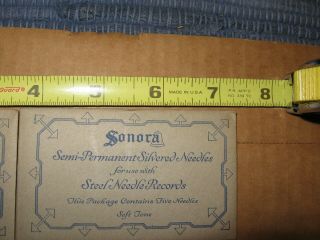Sonora Horn Phonograph Semi - Permanent Silvered Needles NOS Not Victor Edison 2
