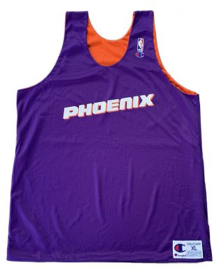 Vintage Champion Phoenix Suns Nba Basketball Practice Jersey Purple Xl