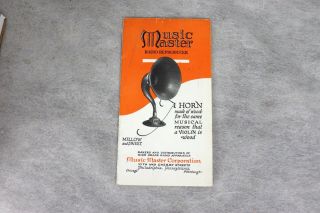 1924 MUSIC MASTER CORP.  Radio Horn Speaker Advertising Sales Booklet 2