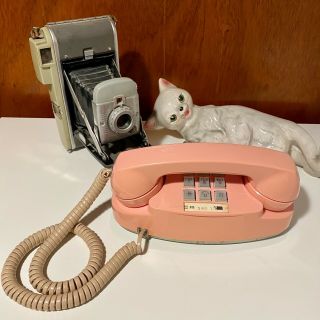 Vtg 60s Pink Bell System Western Electric Princess Telephone Phone 2702bm
