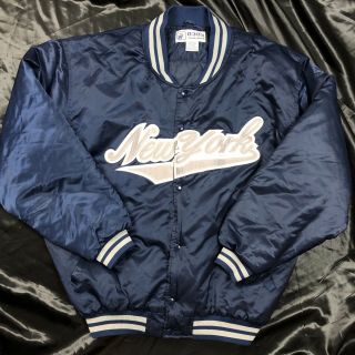 Vintage York Yankees Satin Varsity Bomber Jacket Mens 2xl 0303