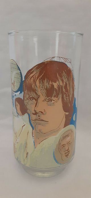 Vintage 1977 Star Wars Luke Skywalker Coca - Cola Burger King Collector Glass