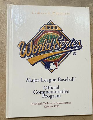 1996 Official Mlb World Series Program York Yankees Vs.  Atlanta Braves