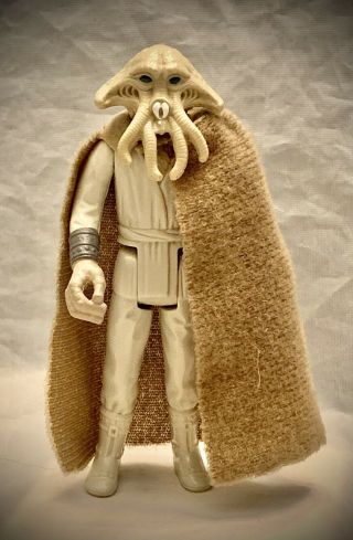 Star Wars 1983 - Rotj Squid Head (tessek) - Vintage Kenner Figure W/ Cloth Cape