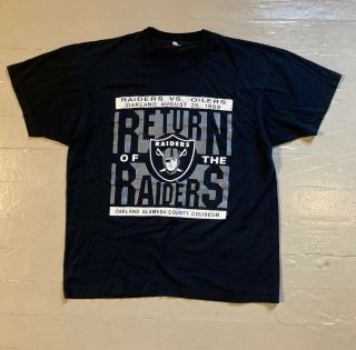 Vintage Return Of The Oakland Raiders Shirt Screen Stars Xl 1989 Rare