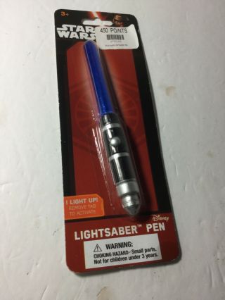 Disney Star Wars Lightsaber Pen Lights Up Blue,  Never Opened