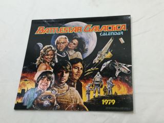 1979 Vintage Battlestar Galactica Calender With Poster Pictures Inside Freeship
