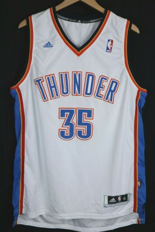 Adidas Mens Sz Xl Oklahoma City Thunder Kevin Durant 35 Jersey