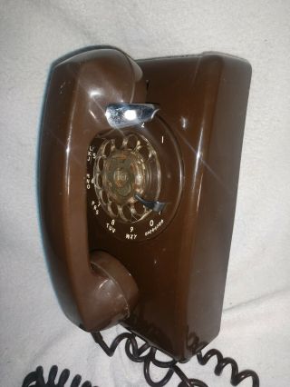 Vintage Stromberg - Carlson Brown Rotary Wall Phone