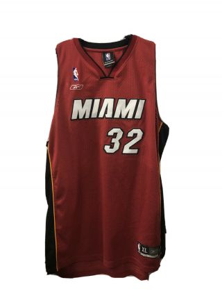 Mens Miami Heat Nba Basketball Shaq Shaquille O’neal Reebok Jersey Size Xl