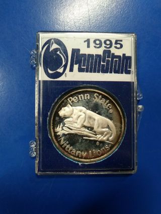 1995 Penn State Football Rose Bowl Coin.  999 1oz Silver Coin
